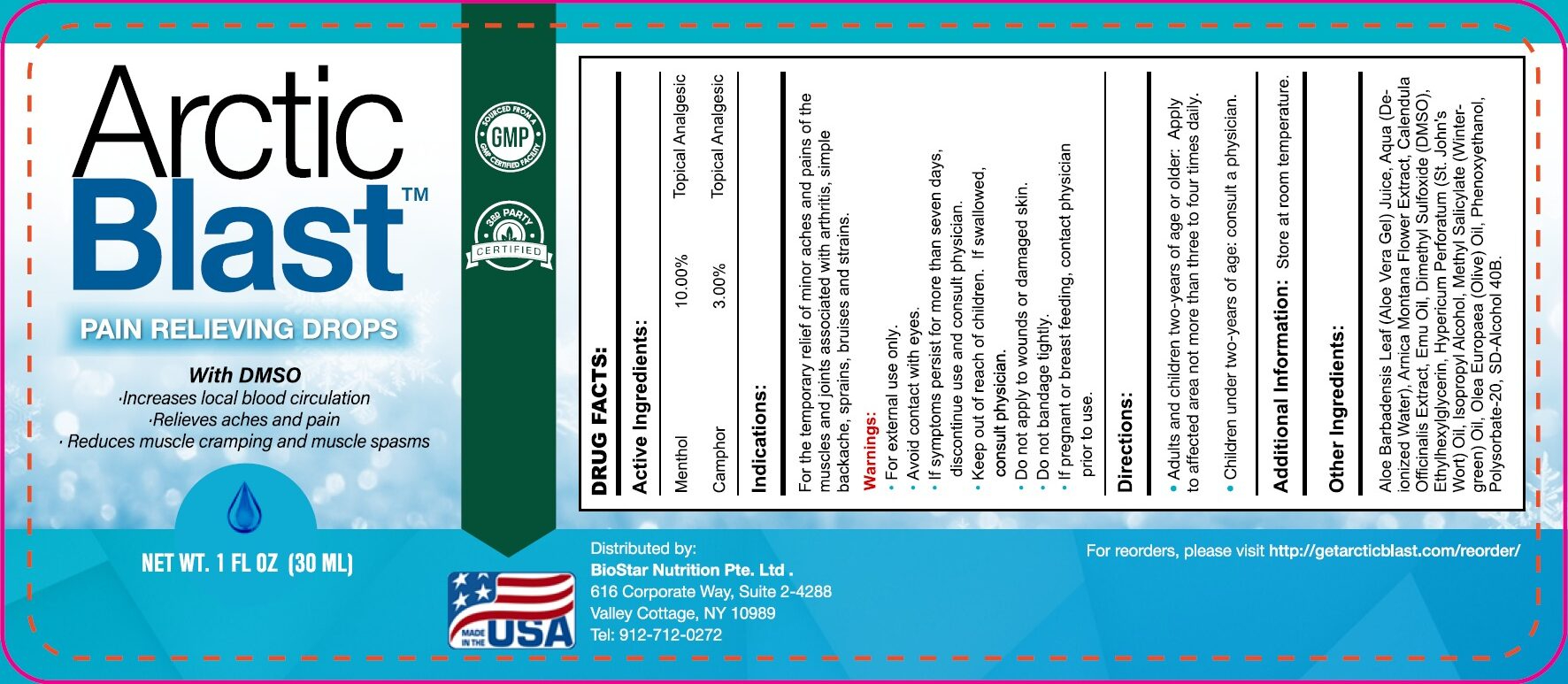 ArcticBlast Supplement Facts